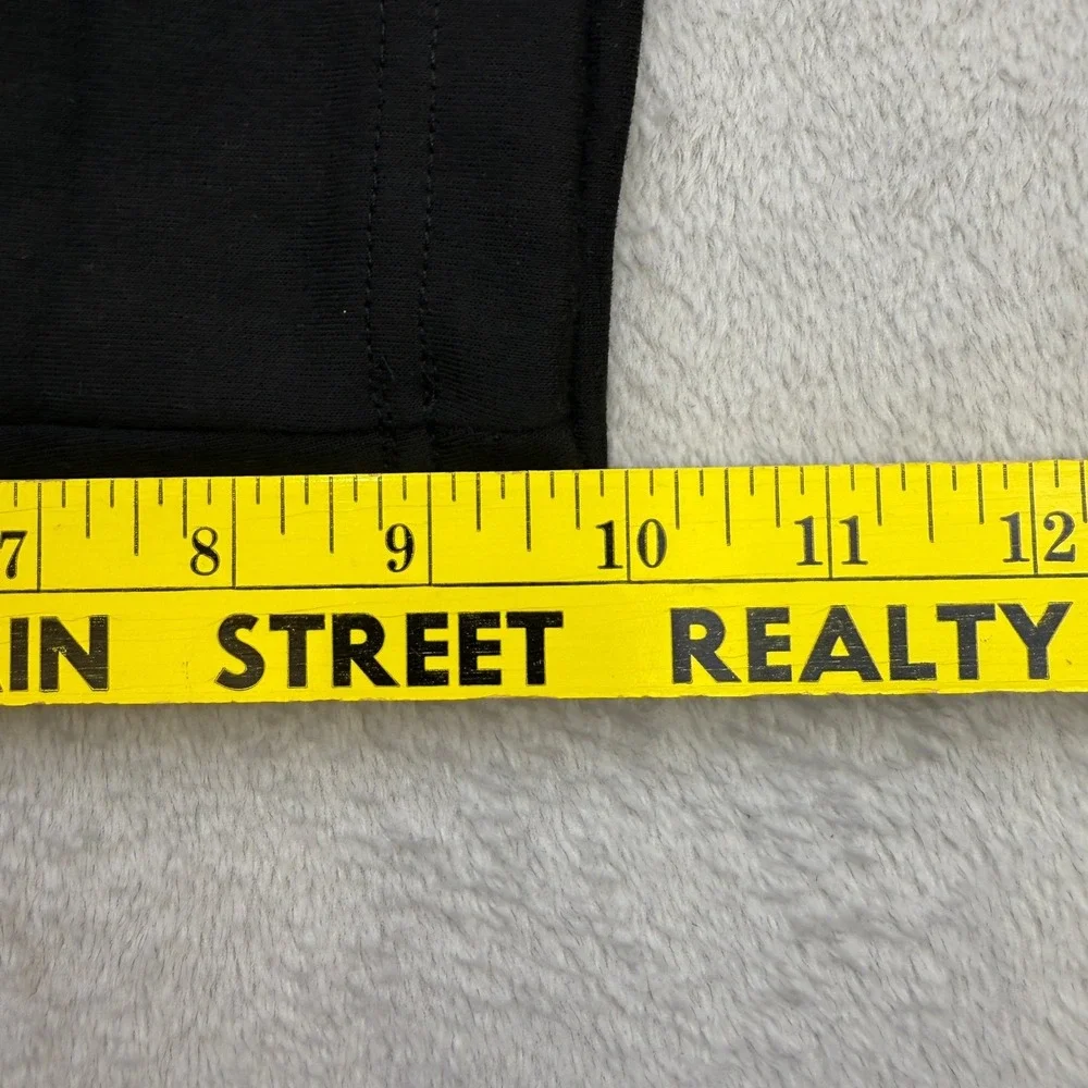 True Born Shorts Mens Small Black Knit‎ Drawstring Waist Zipper Pockets